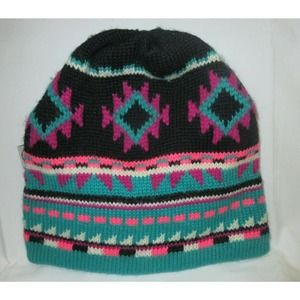 Vintage Igloos 100% wool knit ski cap hat beanie toboggan snowboarding ski